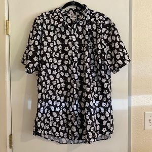 Ghost Patterned Button-Down